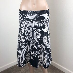 Hypnotized paisley midi skirt